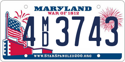 MD license plate 4MD3743