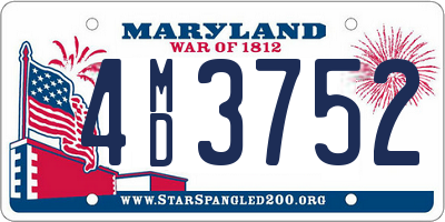 MD license plate 4MD3752