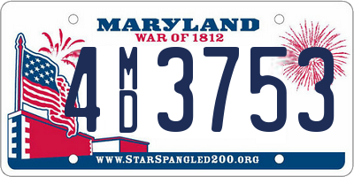 MD license plate 4MD3753