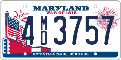 MD license plate 4MD3757