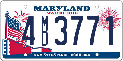 MD license plate 4MD3771
