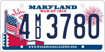 MD license plate 4MD3780