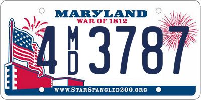MD license plate 4MD3787