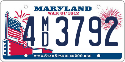 MD license plate 4MD3792