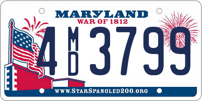 MD license plate 4MD3799