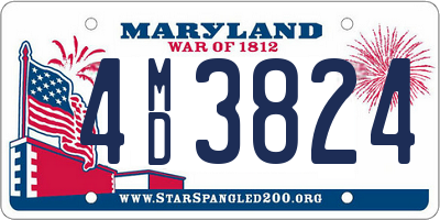 MD license plate 4MD3824