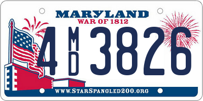 MD license plate 4MD3826