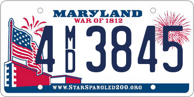 MD license plate 4MD3845