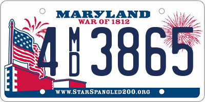 MD license plate 4MD3865