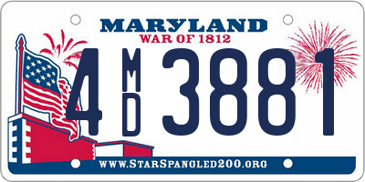 MD license plate 4MD3881