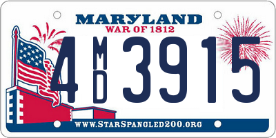 MD license plate 4MD3915