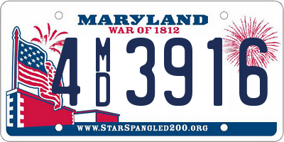 MD license plate 4MD3916
