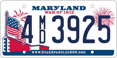 MD license plate 4MD3925