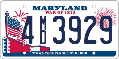 MD license plate 4MD3929