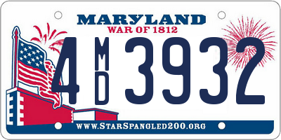 MD license plate 4MD3932