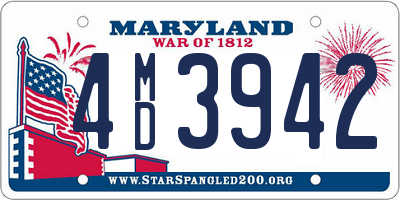 MD license plate 4MD3942