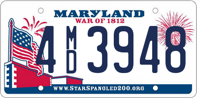 MD license plate 4MD3948