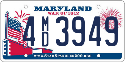 MD license plate 4MD3949
