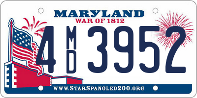 MD license plate 4MD3952