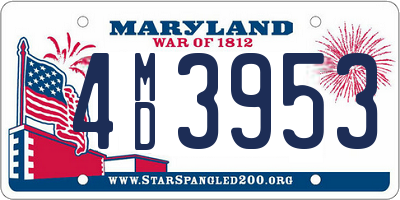 MD license plate 4MD3953