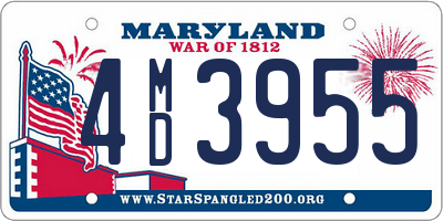 MD license plate 4MD3955