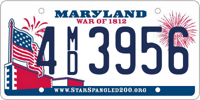MD license plate 4MD3956