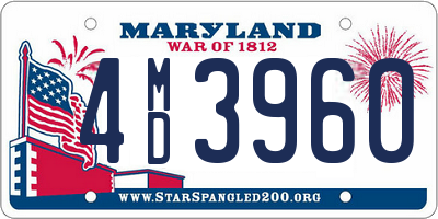 MD license plate 4MD3960
