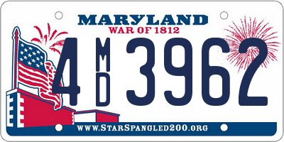 MD license plate 4MD3962