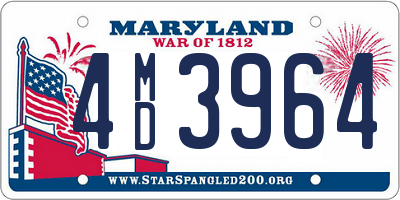MD license plate 4MD3964