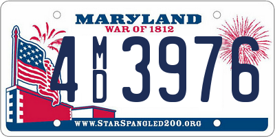 MD license plate 4MD3976
