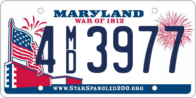 MD license plate 4MD3977