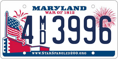 MD license plate 4MD3996