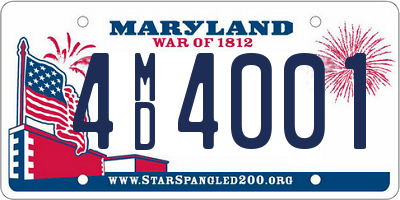 MD license plate 4MD4001