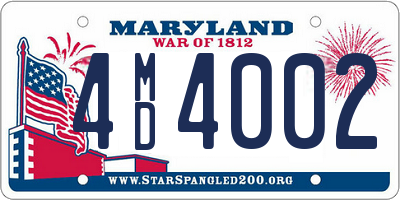 MD license plate 4MD4002