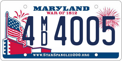 MD license plate 4MD4005