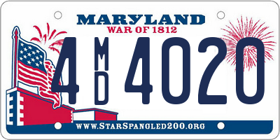 MD license plate 4MD4020