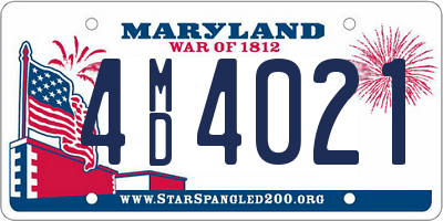 MD license plate 4MD4021