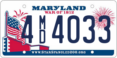 MD license plate 4MD4033