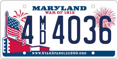 MD license plate 4MD4036