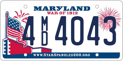 MD license plate 4MD4043