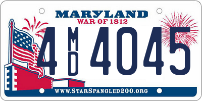 MD license plate 4MD4045