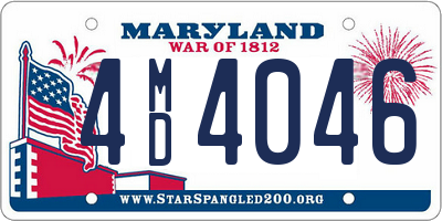 MD license plate 4MD4046