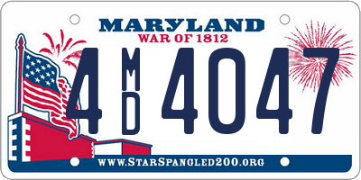 MD license plate 4MD4047
