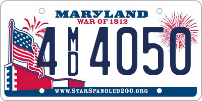 MD license plate 4MD4050