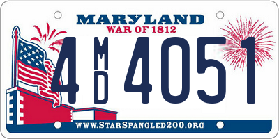 MD license plate 4MD4051