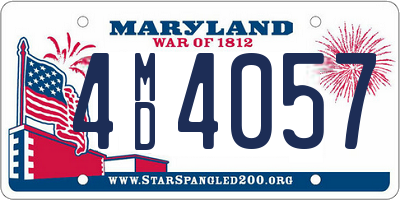 MD license plate 4MD4057