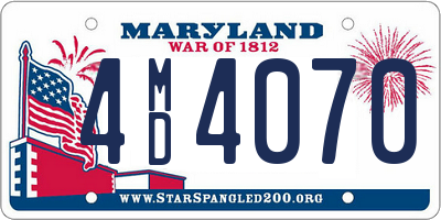 MD license plate 4MD4070