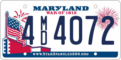 MD license plate 4MD4072