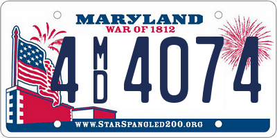 MD license plate 4MD4074