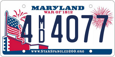 MD license plate 4MD4077